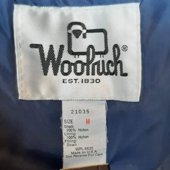 Woolrich Womans Vintage Down Puffer Vest Medium Blue Outdoor Activewear Classic - Picture 7 of 10